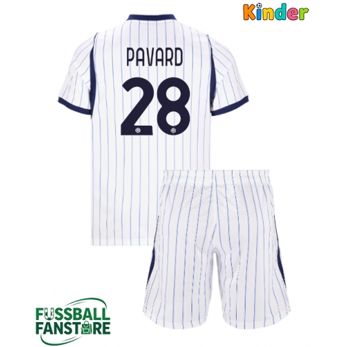 Inter Milan Benjamin Pavard #28 Replik Auswärtstrikot Kinder 2026-27 Kurzarm (+ Kurze Hosen)